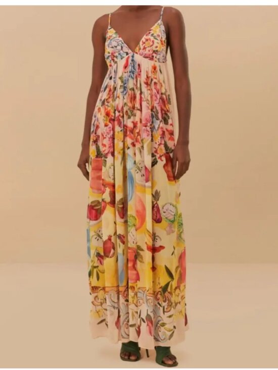 FARM Rio Dresses & Skirts - NWT Farm Rio Garden Terrace Pink Maxi Dress Pink